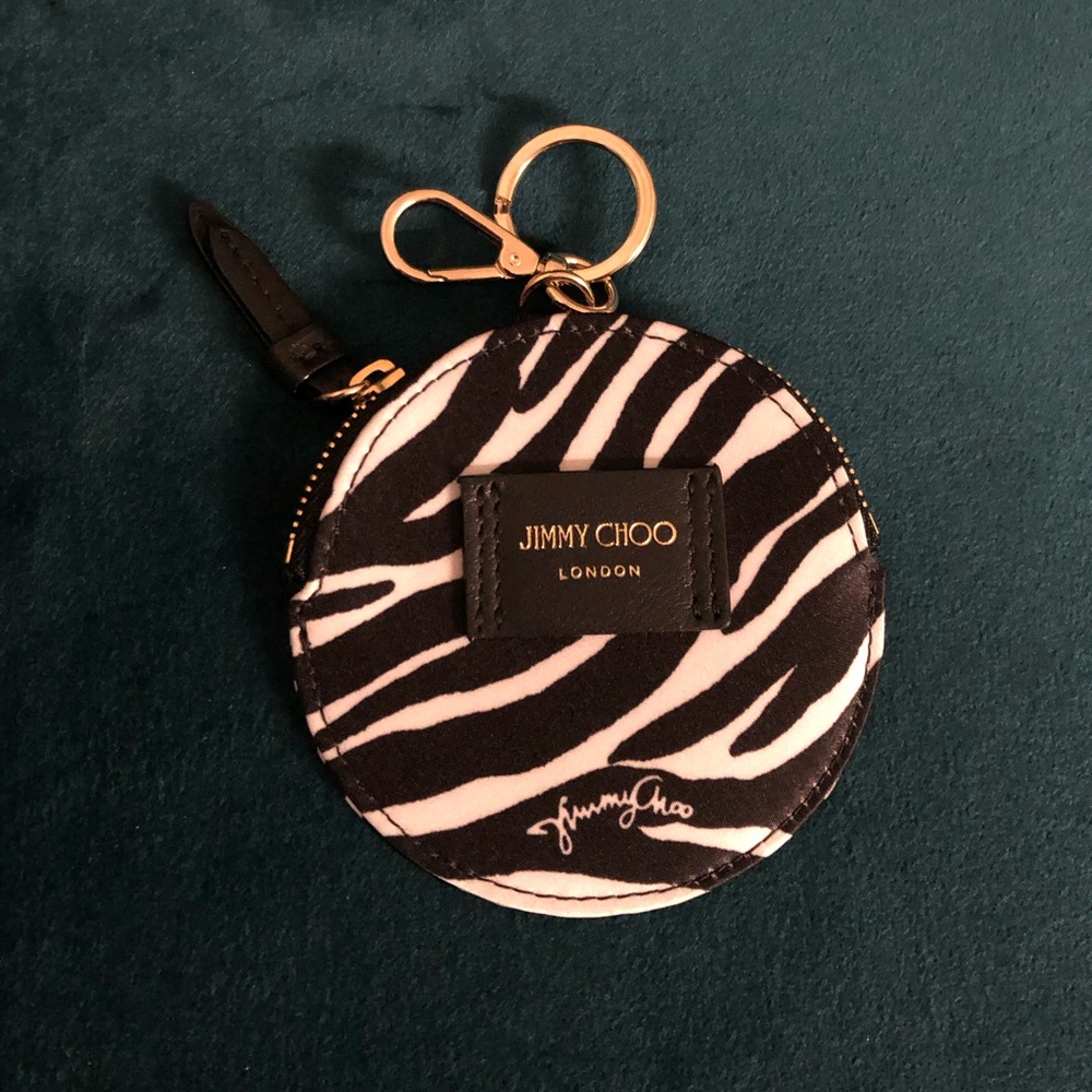 NWOT Jimmy Choo Round Keychain and Coin Purse